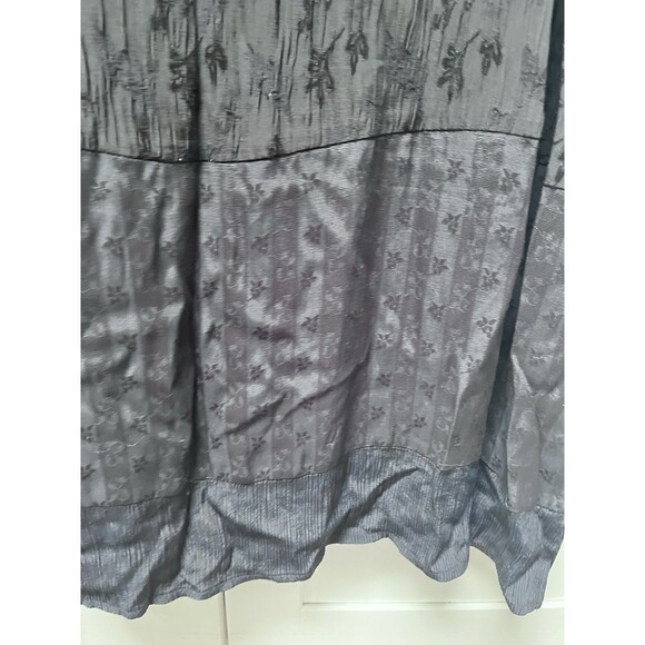 Yasuko Kurisaka Handwoven Art To Wear Dress Maxi Black Textured Patchwork S/M - Picture 5 of 6